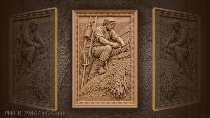 Thatcher ties reeds as loose tuft slips 3d STL model
