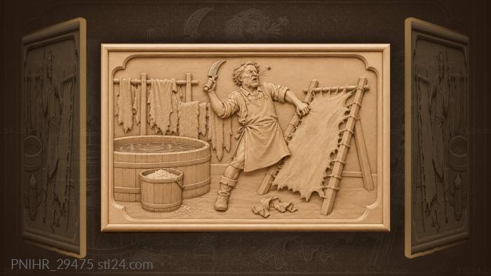 Tanner scraping hide fly sneeze 3d STL model