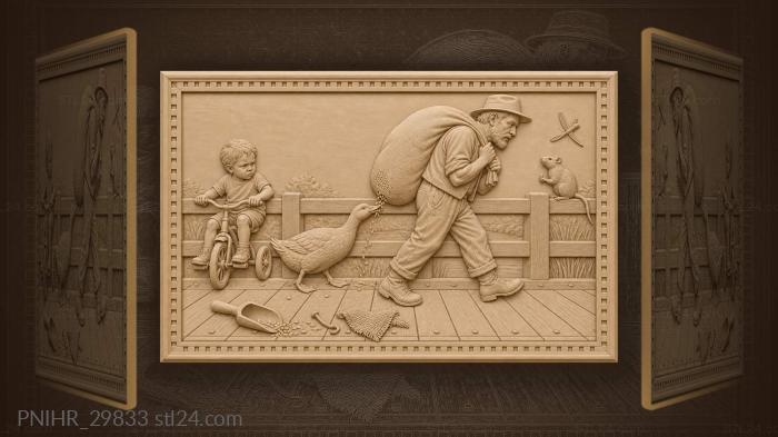 Miller duck rat bridge scene 3d STL model