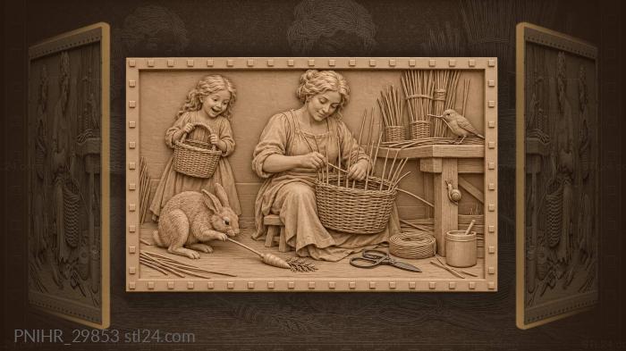 Rabbit steals from basketmaker’s work 3d STL model