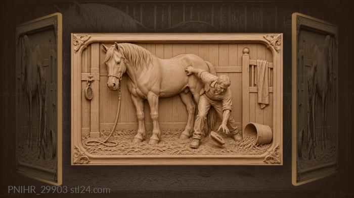 Stablehand losing grip on brush 3d STL model