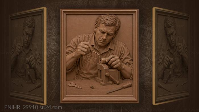 Locksmith’s concentration key in progress 3d STL model