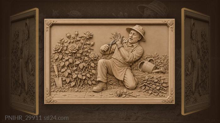 Gardener’s mishap with rose pruning 3d STL model