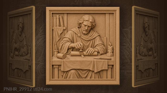 Scribe with broken wax seal 3d STL model