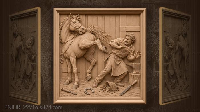 Horse lifting its foot at the wrong moment 3d STL model