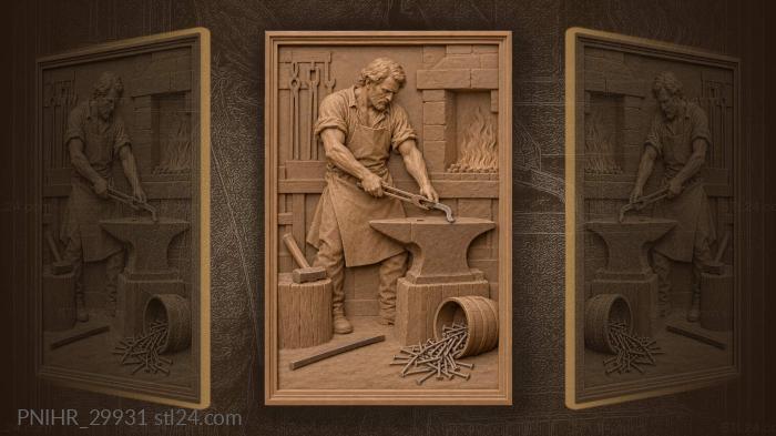 Nail bending as the maker quenches it 3d STL model