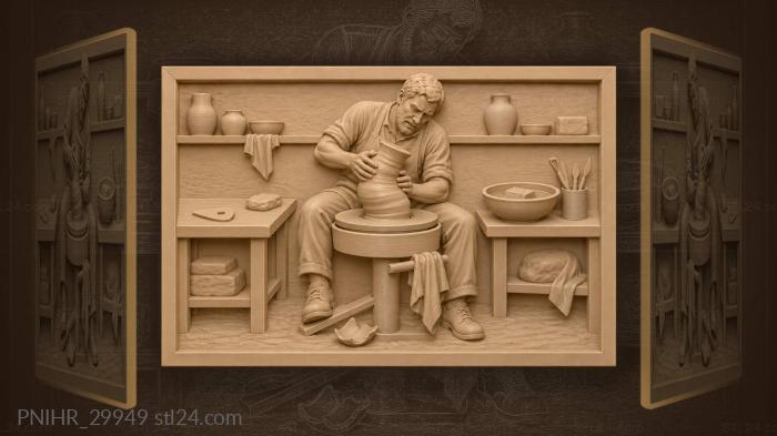 Lopsided vase wobbling on the wheel 3d STL model