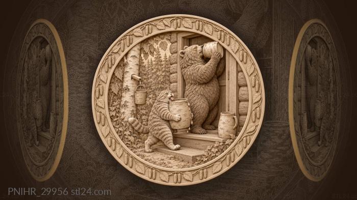Birch sap spills as the cat staggers 3d STL model