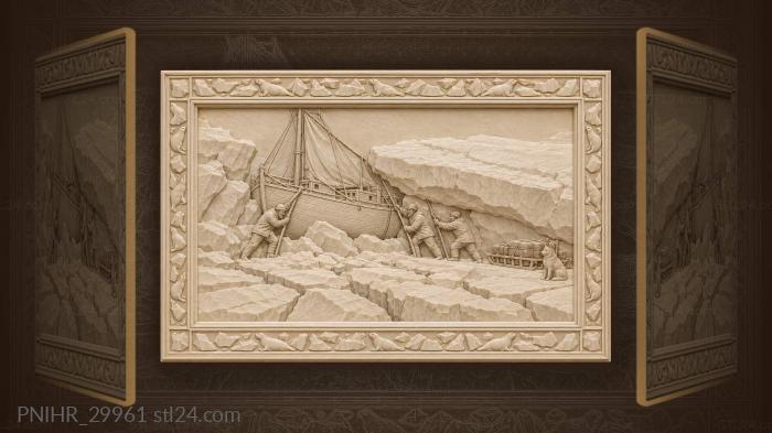 Koch hull in icy struggle 3d STL model