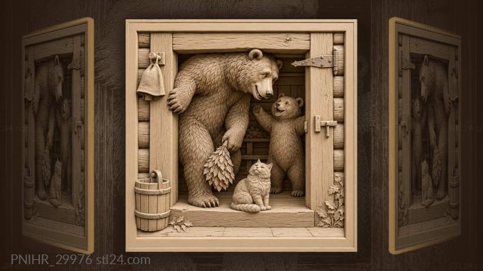 Bending double in the low doorway 3d STL model