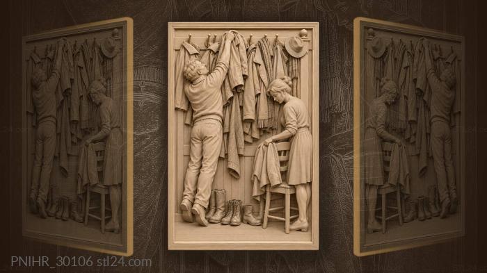 Foliage twining up a window surround 3d STL model