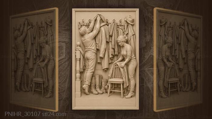 Window surround wrapped in shoots 3d STL model