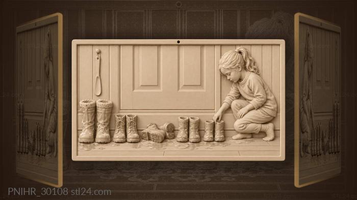 Shoes by the door winter thaw 3d STL model