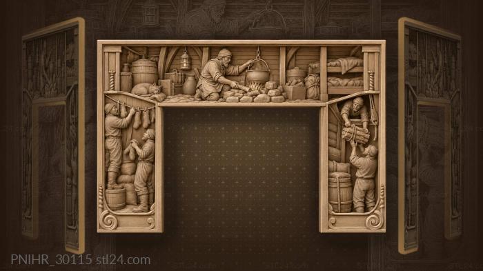 Koch hearth sailors warm stones cozy 3d STL model