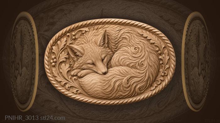 Sleeping fox curled in rest 3d STL model