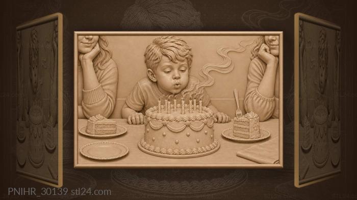 Birthday wish almost forgotten smoke 3d STL model