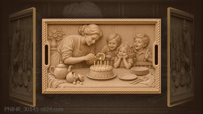 Birthday wishes and flickering light 3d STL model