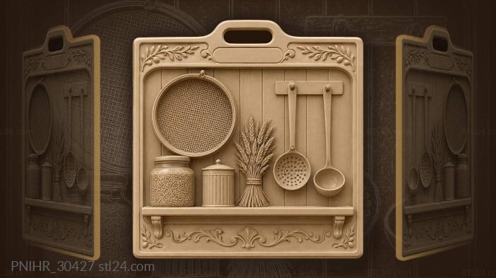From nails hang sieve ladle and strainer 3d STL model