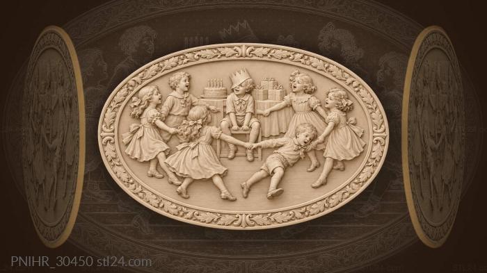 Children’s joyful birthday circle song 3d STL model