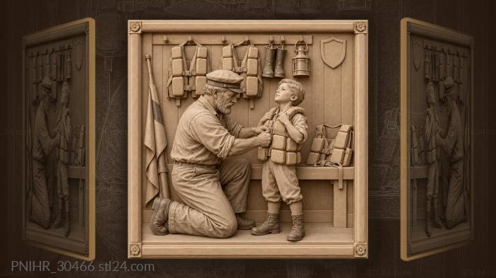 Life vest fitting coastal guard training 3d STL model