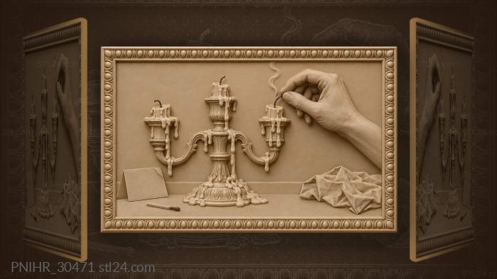 Last embers fading candlelight memory 3d STL model