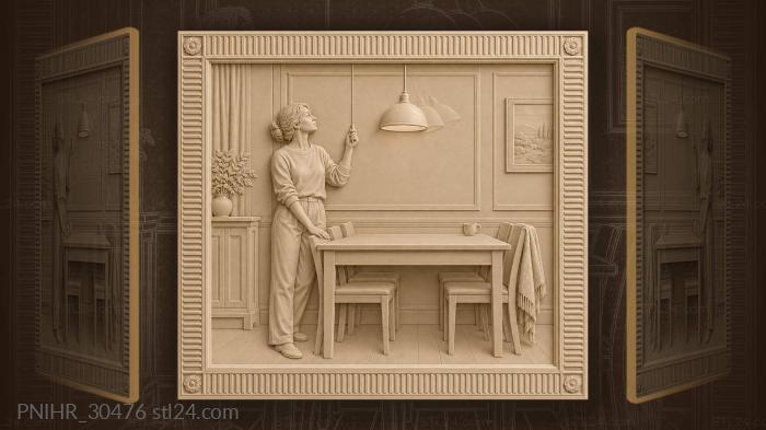 Lamp light quiet table moment 3d STL model
