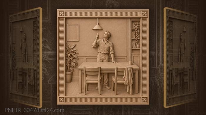 Lamp light quiet evening moment 3d STL model