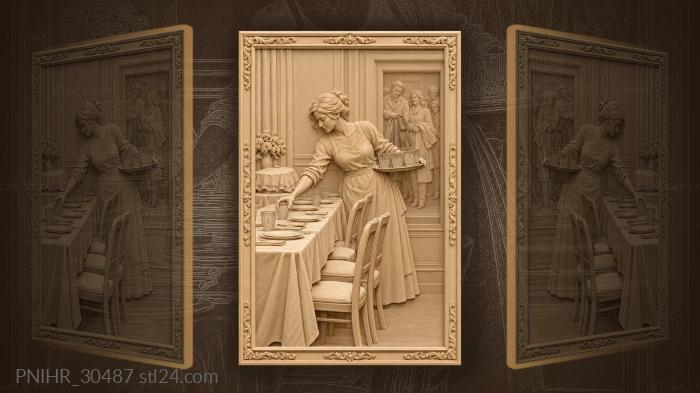 Welcoming guests setting the table 3d STL model
