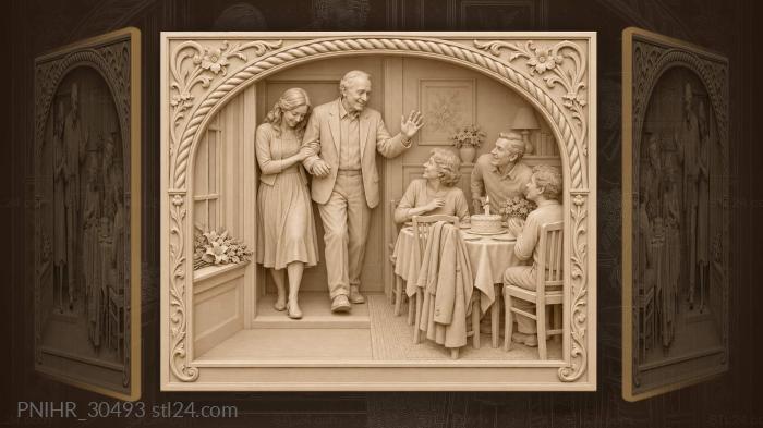 Guests half rise to meet them 3d STL model