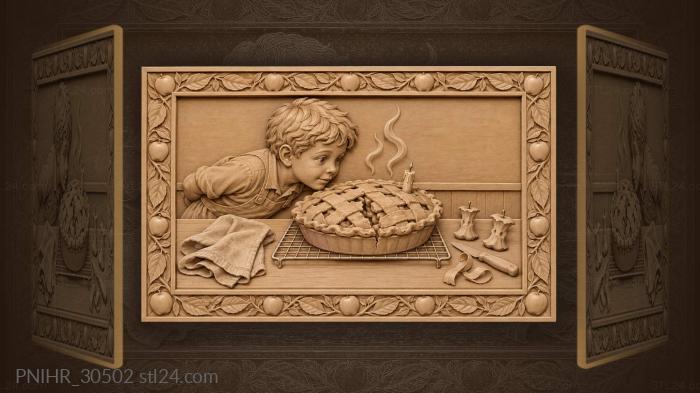 Warm pie boy’s sweet anticipation 3d STL model