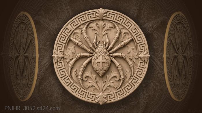 Cross on the shield like body 3d STL model