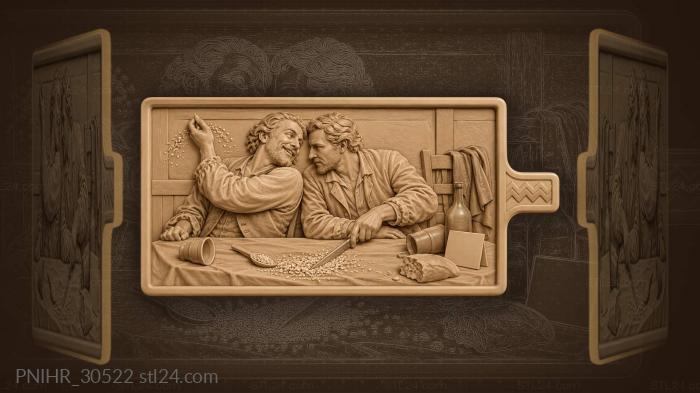 Guests stare at fallen spoon 3d STL model