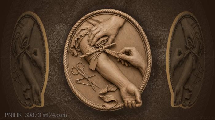 Touching hands tender connection embrace 3d STL model