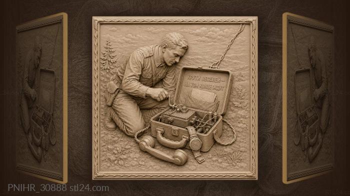 Field phone calling from the front 3d STL model