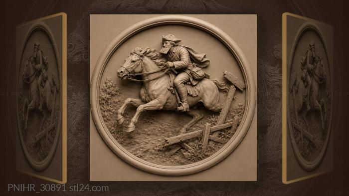 Galloping messenger with urgent dispatch 3d STL model