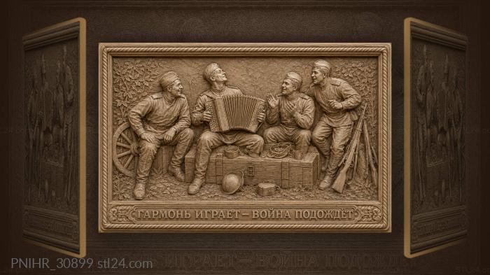 Soldiers rest with music and cheer 3d STL model