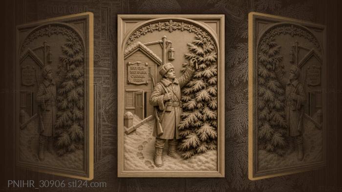 Watchman decorates the outpost tree at midnight 3d STL model
