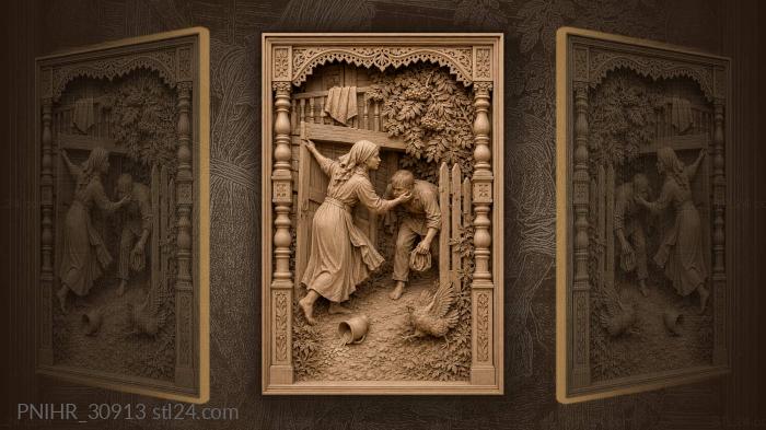 Parent flings the gate open for homecoming 3d STL model