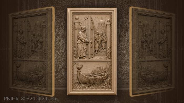 Peter unlocks heavenly gate for pilgrims 3d STL model