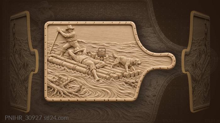 Sleeping raftsman trails his foot downstream 3d STL model