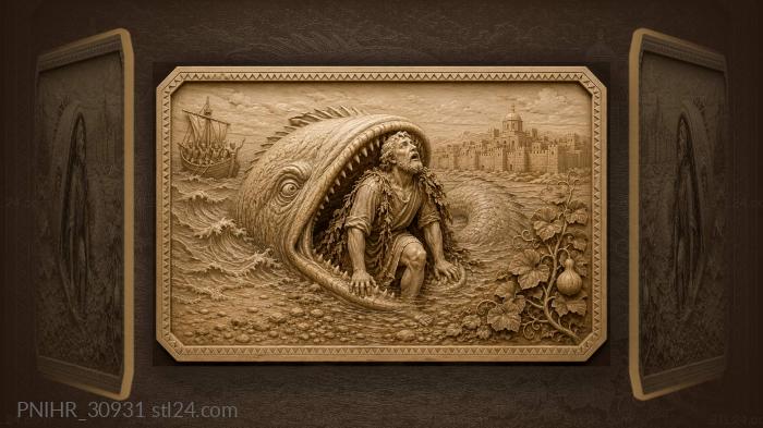 Jonah cast from the great fish 3d STL model