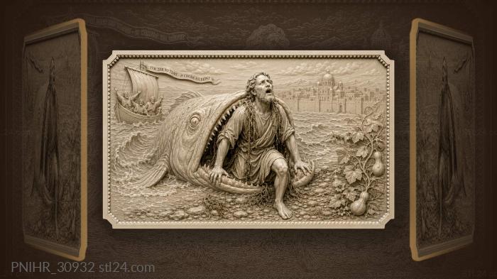 Jonah cast ashore from the whale 3d STL model
