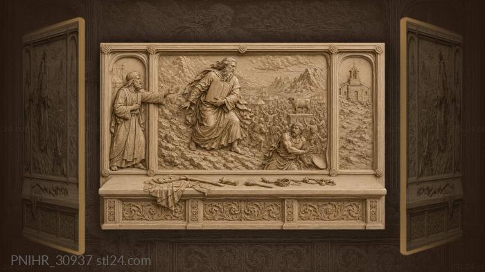 Moses descends as the cymbalist flees 3d STL model