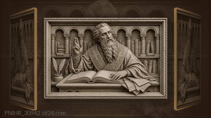 Saint basil teaching with scriptures 3d STL model