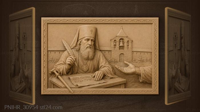 Saint tikhon and the begging hand 3d STL model
