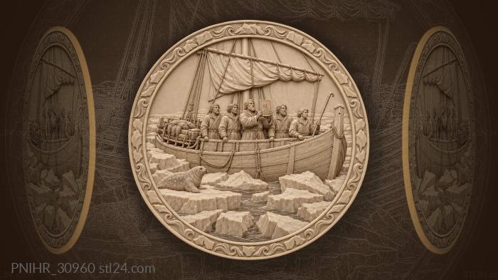 Pomor koch in icy waters crew 3d STL model