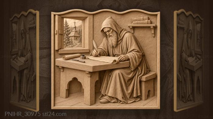 Nil sorsky at his writings 3d STL model