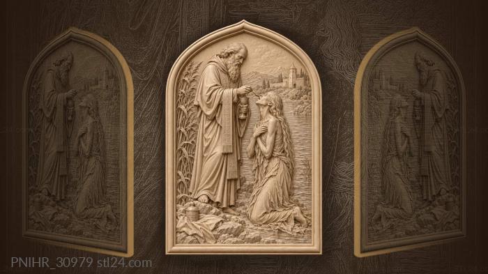 Mary receives communion beside the jordan 3d STL model