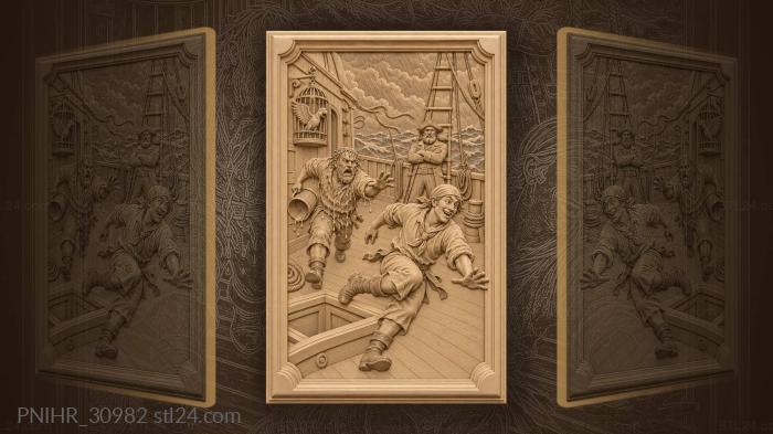 Mischief aboard a stormy ship 3d STL model
