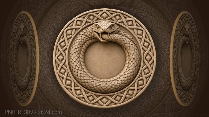Scaled ring with a parted mouth 3d STL model